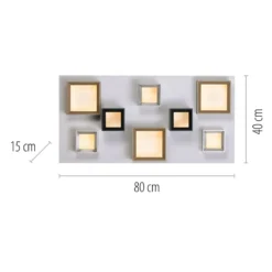 LED-Deckenlampe PURE Manhatten, multicolor, 8-flg., CCT