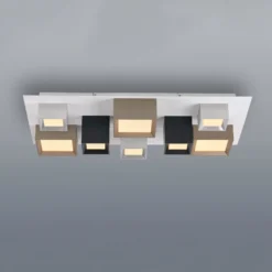 LED-Deckenlampe PURE Manhatten, multicolor, 8-flg., CCT