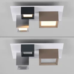 LED-Deckenlampe PURE Manhatten, multicolor, 3-flg., CCT