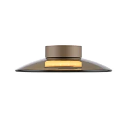 LED-Deckenlampe PURE Moon, bronce, Ø32cm, Amberglas (dunkel)