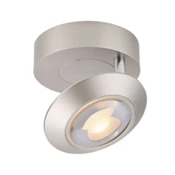 LED-Deckenlampe PURE Oculis, silberfarben Ø 15 cm Eisen/Glas