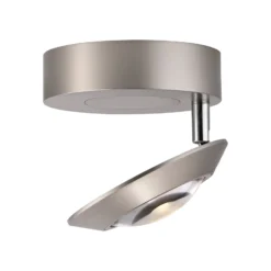 LED-Deckenlampe PURE Oculis, silberfarben Ø 15 cm Eisen/Glas