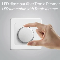 LED-Deckenlampe PURE Oculis, weiß, Ø 15 cm, Eisen/Glas