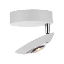LED-Deckenlampe PURE Oculis, weiß, Ø 15 cm, Eisen/Glas