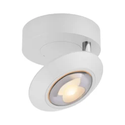 LED-Deckenlampe PURE Oculis, weiß, Ø 15 cm, Eisen/Glas