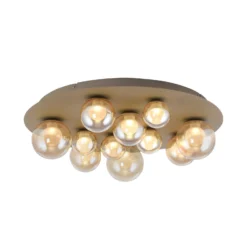 LED-Deckenlampe PURE Popup, bronze/amber Ø 60 cm CCT, 11-fl.