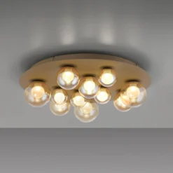 LED-Deckenlampe PURE Popup, bronze/amber Ø 60 cm CCT, 11-fl.