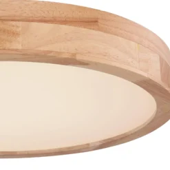 LED-Deckenlampe Rainer, Ø 40 cm, Holzoptik, Metall, CCT