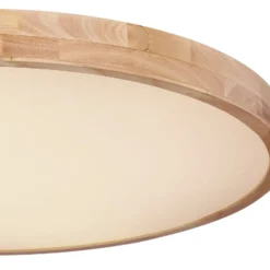 LED-Deckenlampe Rainer, Ø 80 cm, Holzoptik, Metall, CCT