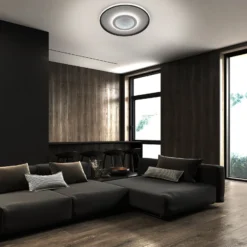 LED-Deckenlampe Redona, weiß/schwarz, Ø 50 cm, CCT, 3D