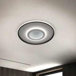LED-Deckenlampe Redona, weiß/schwarz, Ø 50 cm, CCT, 3D