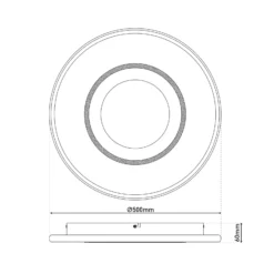 LED-Deckenlampe Redona, weiß/schwarz, Ø 50 cm, CCT, 3D