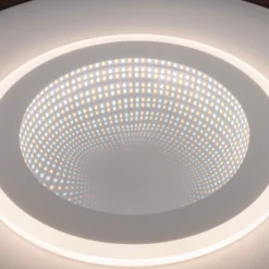 LED-Deckenlampe Redona, weiß/schwarz, Ø 50 cm, CCT, 3D
