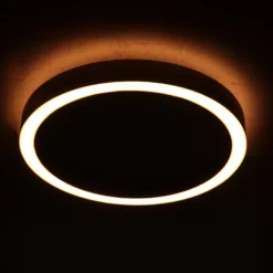 LED-Deckenlampe Ringlux stahlgrau, Ø 30 cm, Metall, 2.700 K