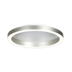LED-Deckenlampe Ringlux, stahlgrau, Ø 40 cm, Metall, 2.700 K