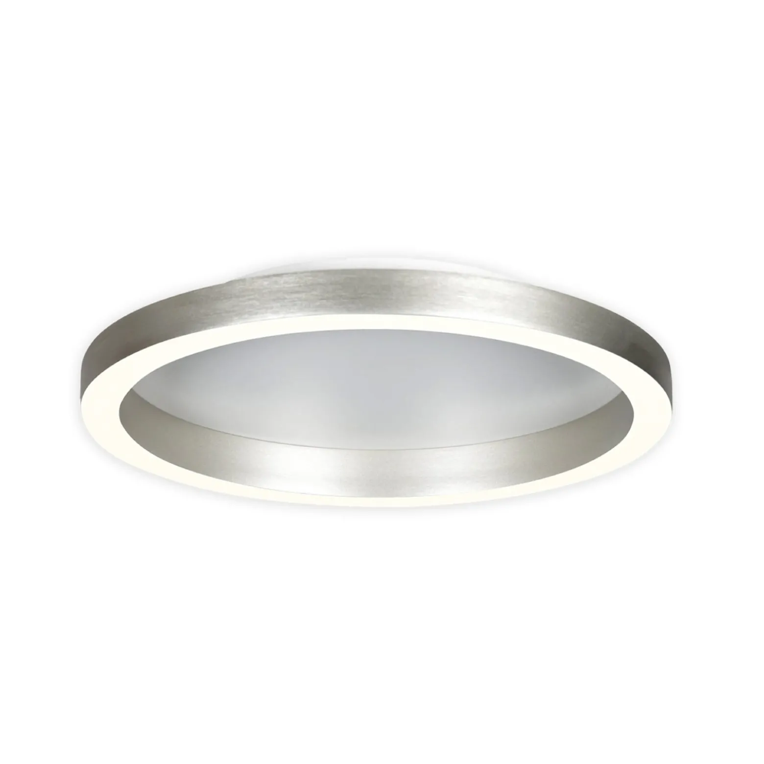 LED-Deckenlampe Ringlux, stahlgrau, Ø 40 cm, Metall, 2.700 K