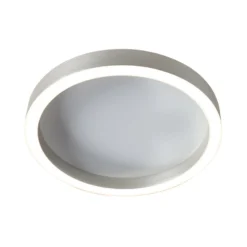 LED-Deckenlampe Ringlux, stahlgrau, Ø 40 cm, Metall, 2.700 K