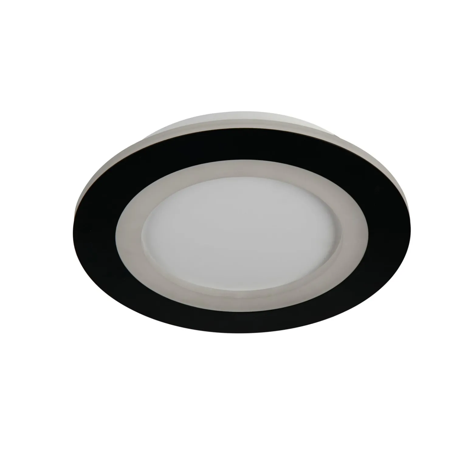 LED-Deckenlampe Ringo, Ø 25 cm, schwarz/weiß Eisen/Acryl CCT