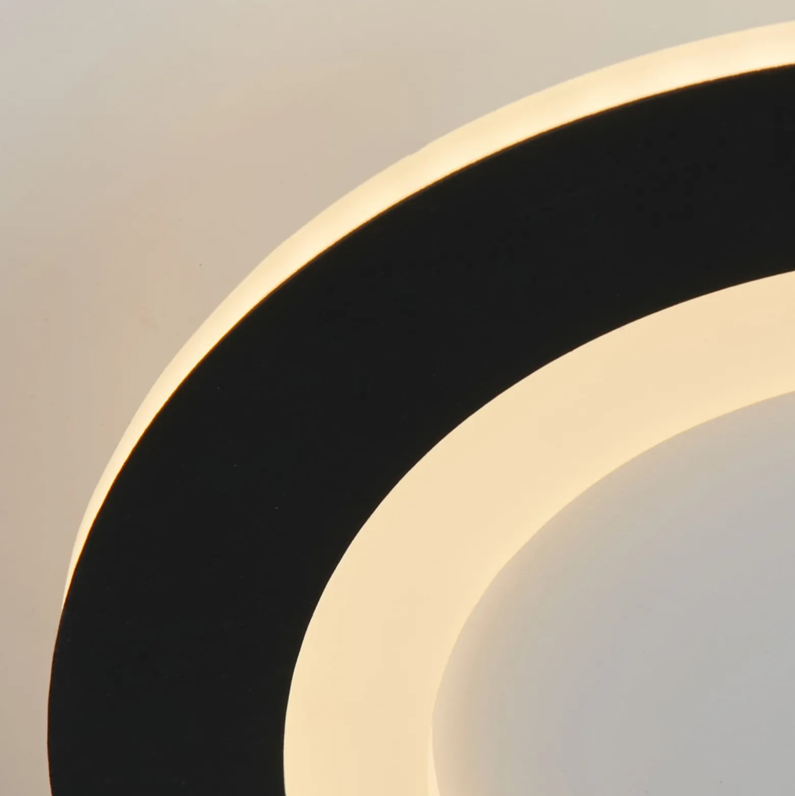 LED-Deckenlampe Ringo, Ø 25 cm, schwarz/weiß Eisen/Acryl CCT