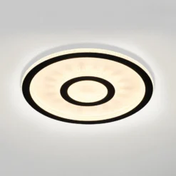 LED-Deckenlampe Roundel, weiß/schwarz, Ø 35 cm, Eisen/Acryl