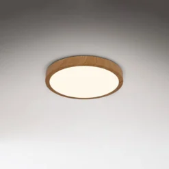 LED-Deckenlampe Runa Wood Holzoptik 3.000 K Ø38cm