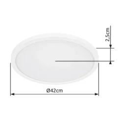 LED-Deckenlampe Sapana, weiß, Ø 42 cm, Kunststoff, IP44