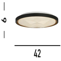 LED-Deckenlampe Satellite schwarz Ø 42cm Stahl Fernbedienung