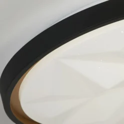 LED-Deckenlampe Satellite schwarz Ø 42cm Stahl Fernbedienung