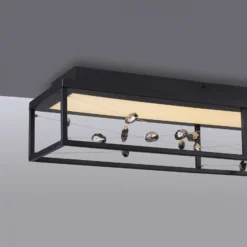 LED-Deckenlampe SKINA, schwarz, 112 cm CCT dim Fernbedienung