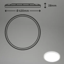 LED-Deckenlampe Slim, rund, 42cm