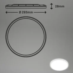 LED-Deckenlampe Slim, rund, 29,3cm