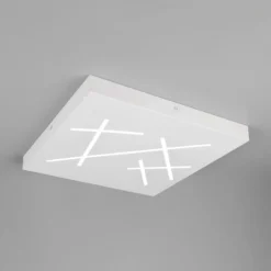 LED-Deckenlampe Snip, weiß matt, Länge 50 cm, Metall, CCT