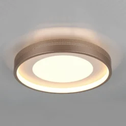LED-Deckenlampe Solea, braun, Ø 40 cm, Kunststoff