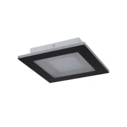 LED-Deckenlampe Squary, Länge 25 cm, schwarz/weiß Eisen, CCT