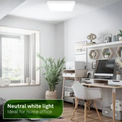 LED-Deckenlampe Tava A, CCT, 29 x 29 cm, weiß, Fernbedienung