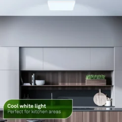 LED-Deckenlampe Tava A, CCT, 29 x 29 cm, weiß, Fernbedienung