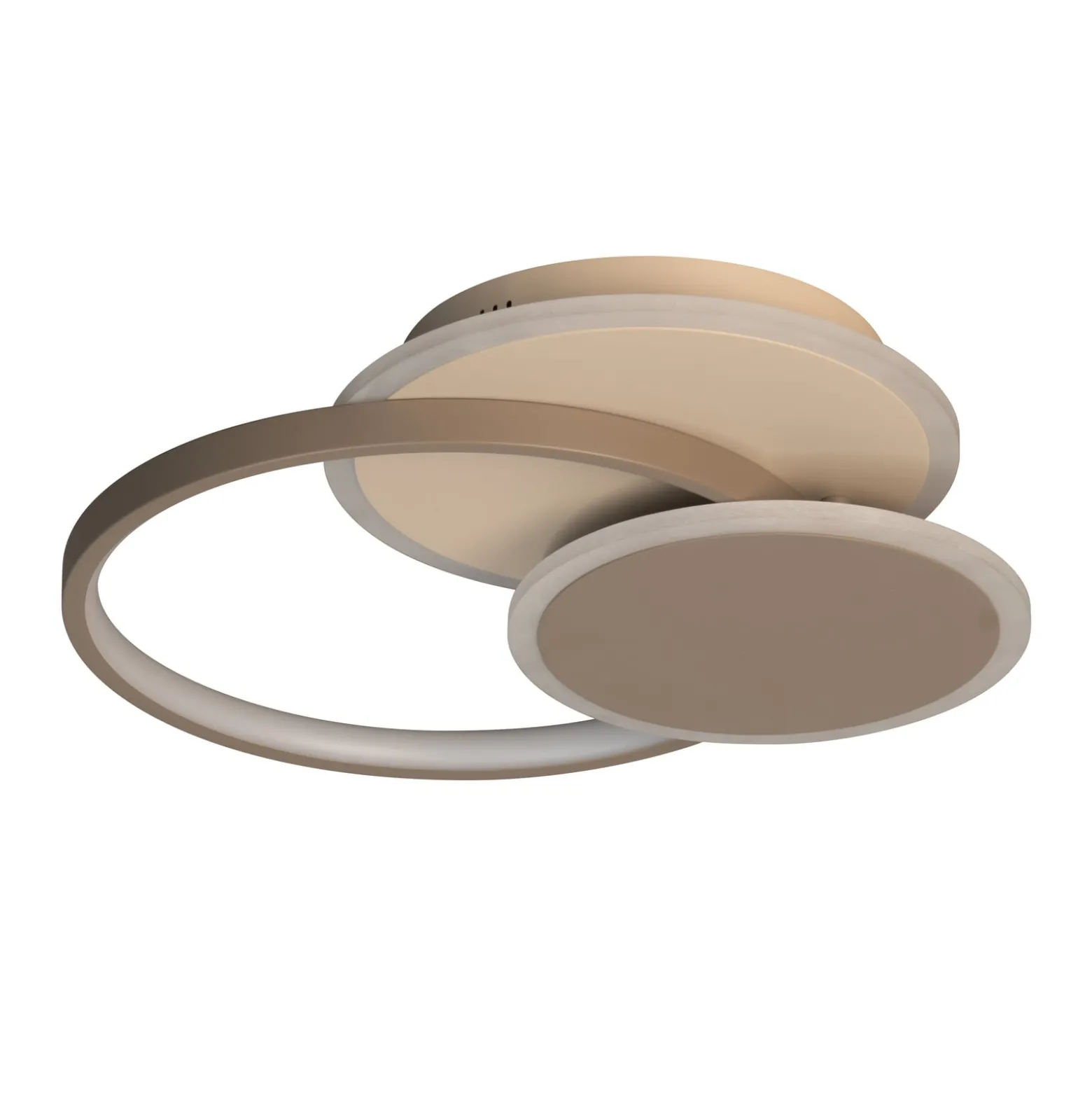 LED-Deckenlampe Tomo, greige/sandfarben, 40 cm, Metall, CCT