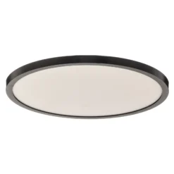 LED-Deckenlampe Tuco, dimmbar, schwarz, Kunststoff, Ø 30 cm