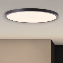 LED-Deckenlampe Tuco, dimmbar, schwarz, Kunststoff, Ø 30 cm