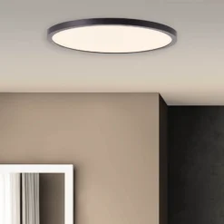 LED-Deckenlampe Tuco, dimmbar, schwarz, Kunststoff, Ø 30 cm