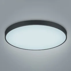 LED-Deckenlampe Waco, CCT, Ø 75 cm, schwarz matt