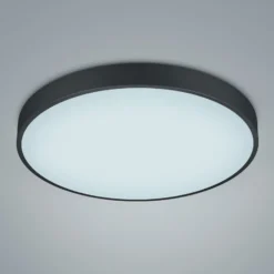 LED-Deckenlampe Waco, CCT, Ø 49,5 cm, schwarz matt