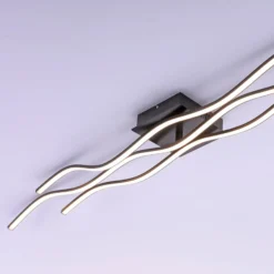 LED-Deckenlampe Wave 3.000K 137,5x16cm schwarz