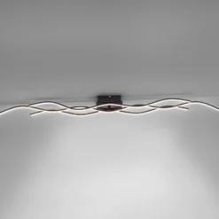 LED-Deckenlampe Wave 3.000K 137,5x16cm schwarz