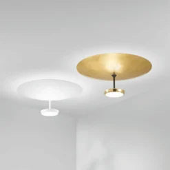 LED-Deckenlampe Yuko, weiß, Metall, 23 cm hoch, dimmbar