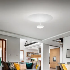 LED-Deckenlampe Yuko, weiß, Metall, 23 cm hoch, dimmbar