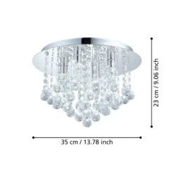 LED-Deckenleuchte Almonte mit Behang, 35cm