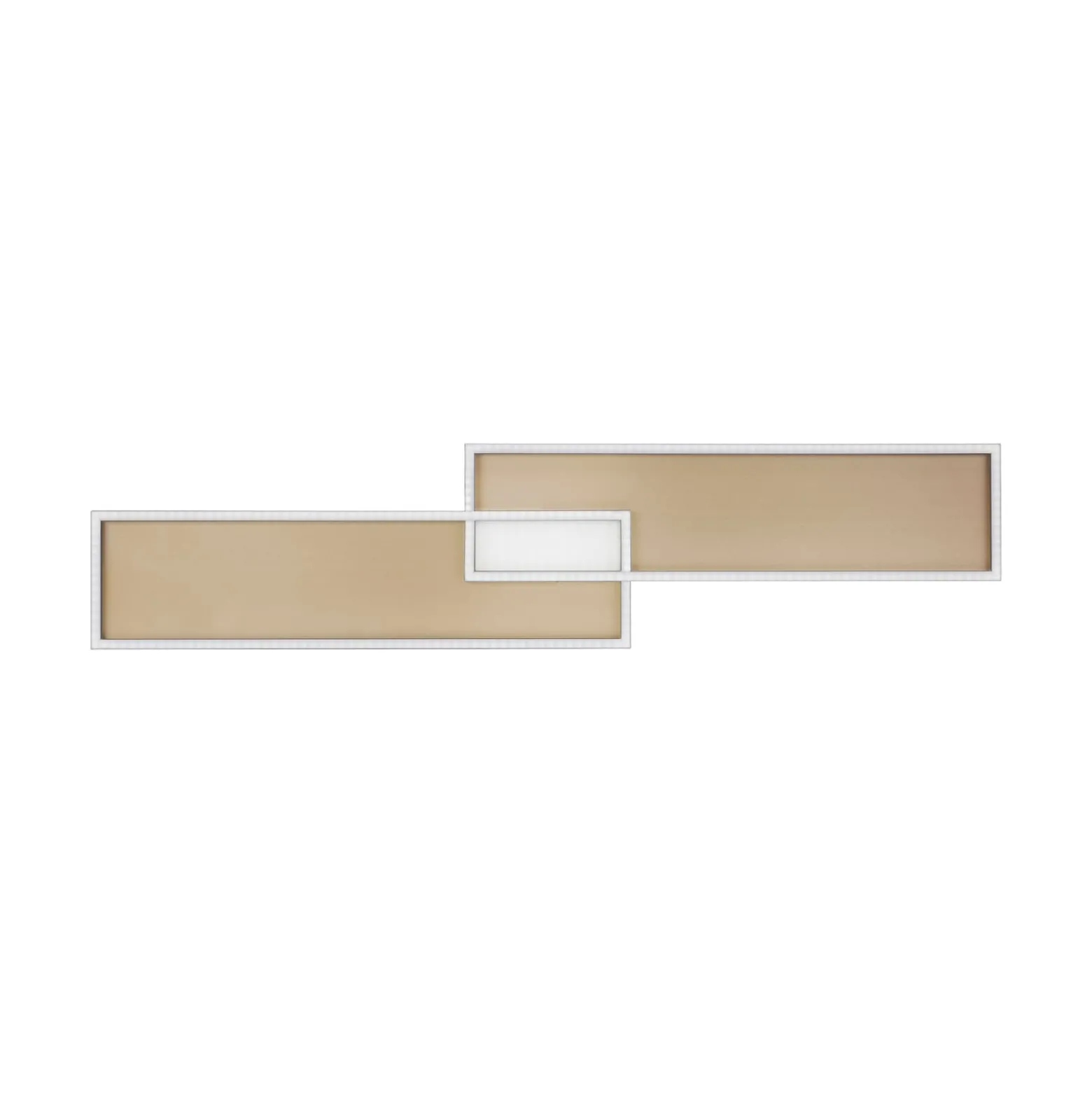 LED-Deckenleuchte Amara, zwei Rechtecke, schwarz