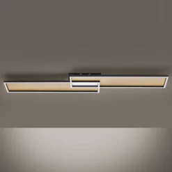 LED-Deckenleuchte Amara, zwei Rechtecke, schwarz