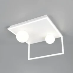 LED-Deckenleuchte Arola, weiß matt, Breite 37 cm, Metall
